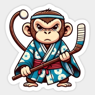 Ice hockey monkey Sticker